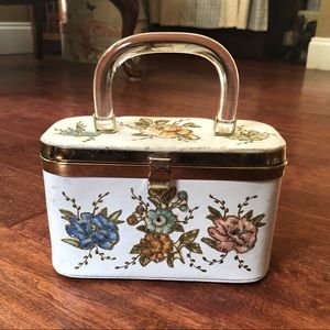 Vintage rockabilly retro box purse 💐💜🌸